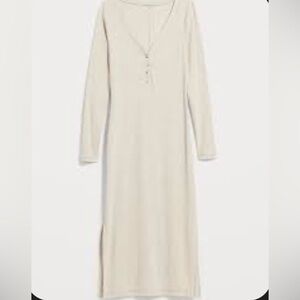 Old Navy Women’s Large Oatmeal Heather  Long Sleeve rib knit Dress